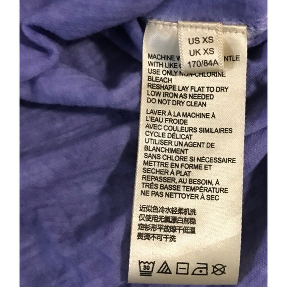 Anthropologie Maeve Arista V-Neck Purple Short-Sleeve T-Shirt - Size Extra Small - Picture 8 of 10